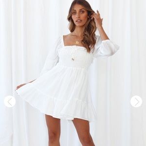 FortunateOne Open Doors White Mini Dress